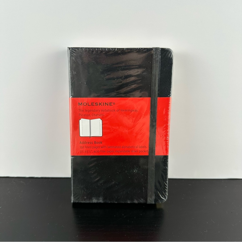NEW Moleskine Address Book Hard Cover Pocket (3.5" x 5.5") Black 192 Pages